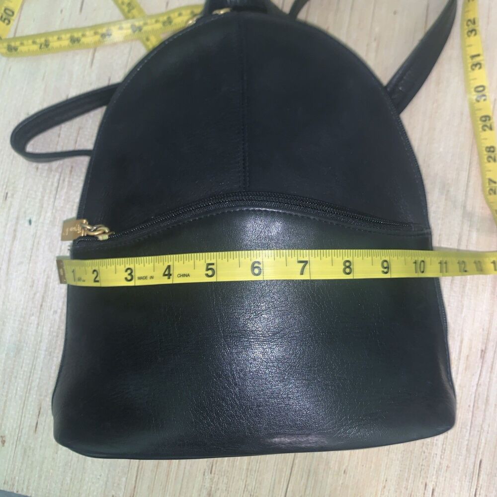 Tignanello Soft Black Vintage Leather Backpack Boho Academia Adjustable Soft Y2K - Picture 10 of 16